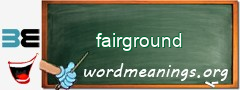 WordMeaning blackboard for fairground